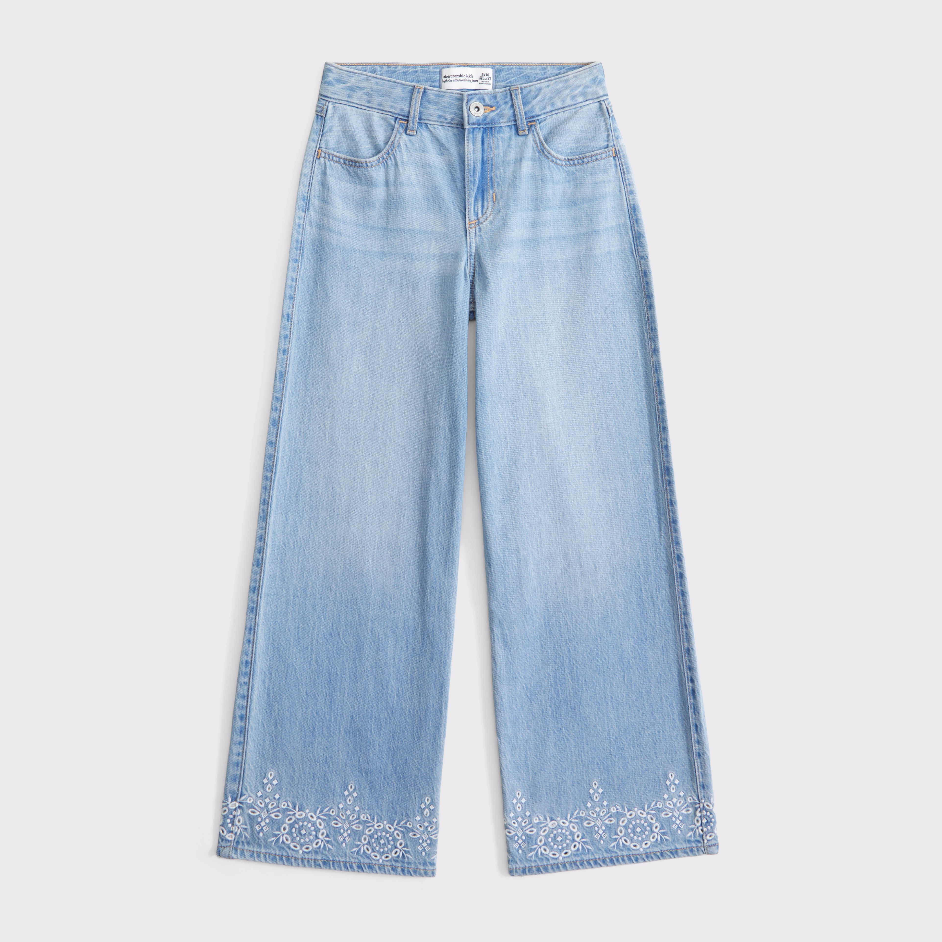 high rise ultra wide leg jeans | Abercrombie & Fitch (US)