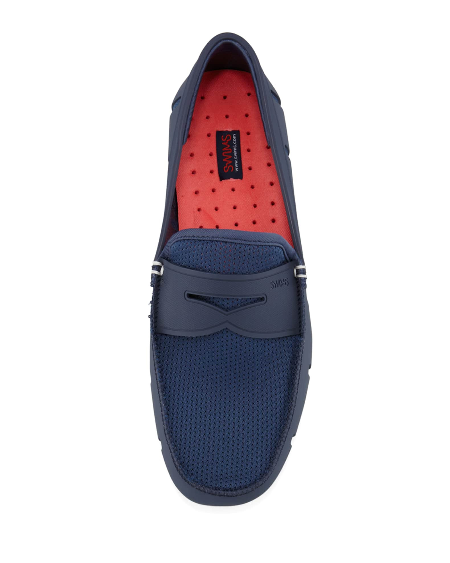 Swims Mesh and Rubber Penny Loafer, Navy | Neiman Marcus
