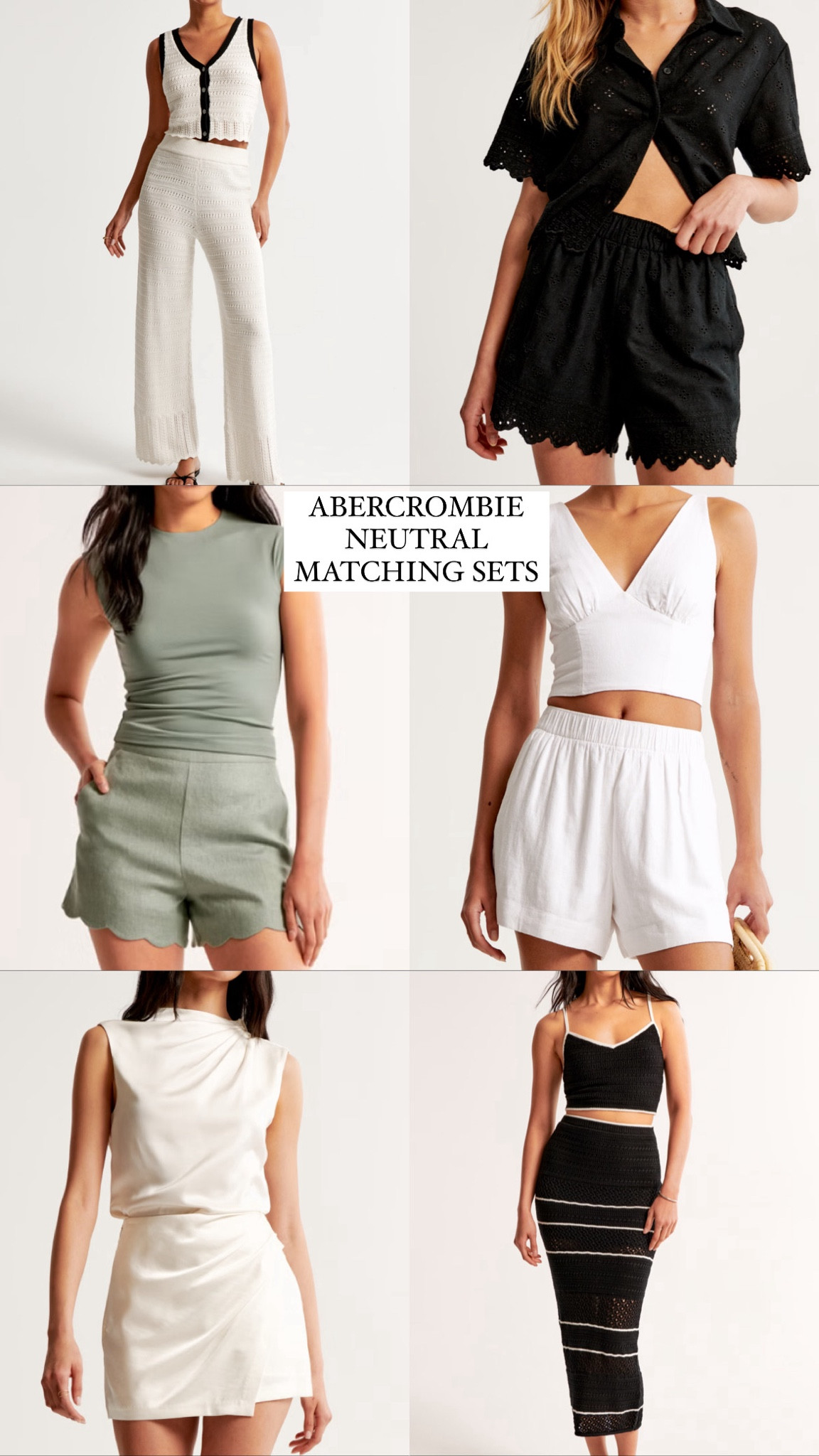 Abercrombie neutral matching sets for summer ✨🤍☀️

#LTKSeasonal #LTKFindsUnder100 #LTKStyleTip