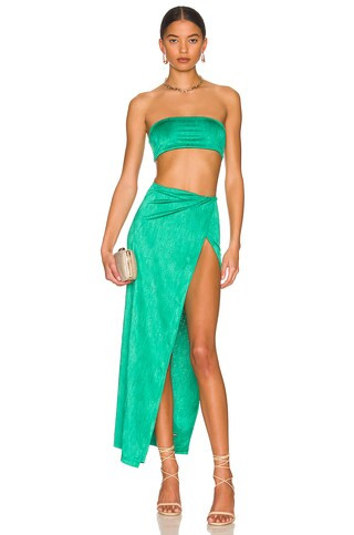 Karolyna Maxi Skirt Set in Teal | Revolve Clothing (Global)