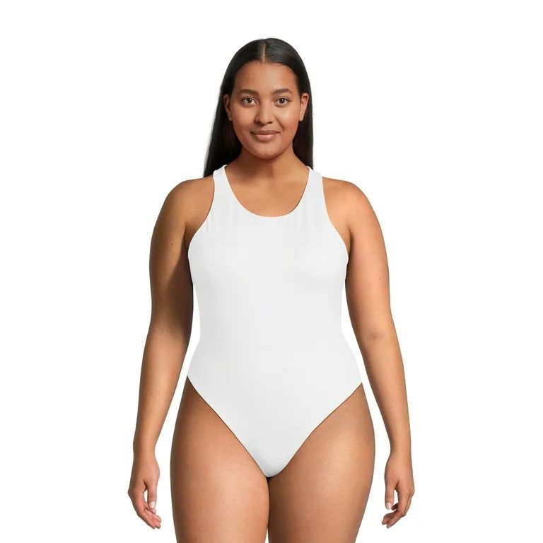 No Boundaries Juniors Plus Size Double Layer High Neck Bodysuit | Walmart (US)