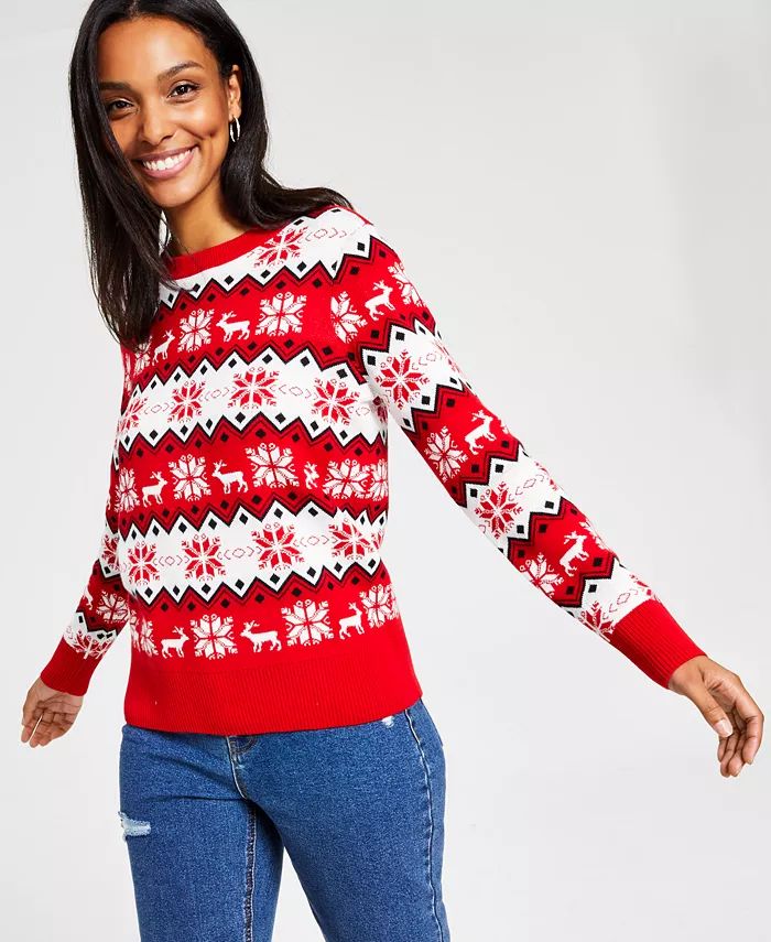 Women's Nordic Fair Isle Family Holiday Sweater, Created for Macy's | Macys (US)