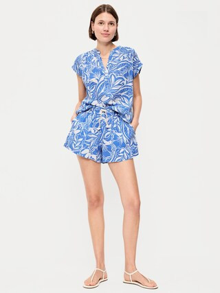 High-Waisted Crinkle Gauze Shorts | Old Navy (US)