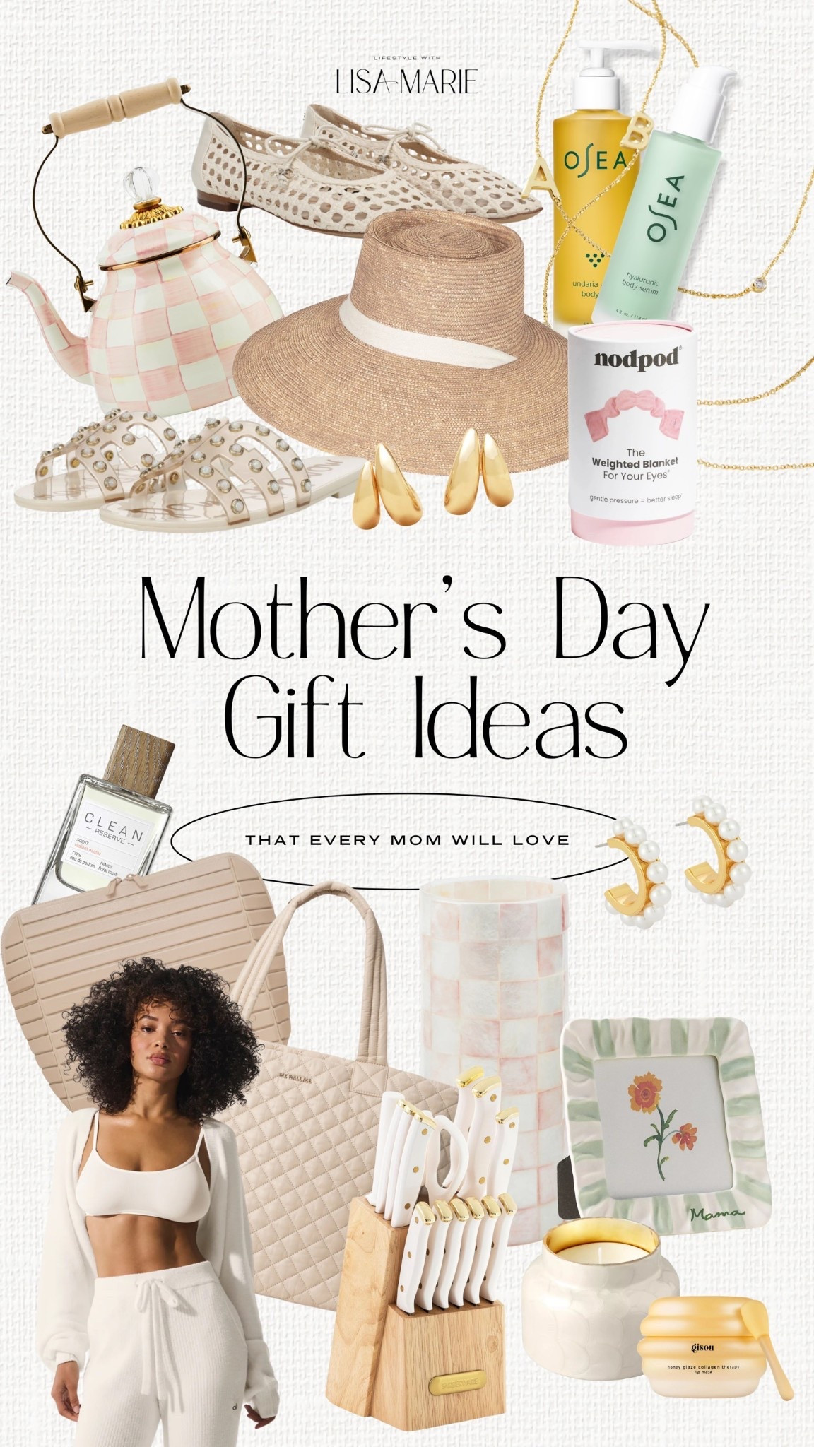 Mother's Day gift ideas for mamas who love beauty, cosmetics, self-care, home decor, athleisure, kitchenware, traveling and jewelry/accessories. 


#LTKMothersDay #LTKselfcare #LTKmomlife