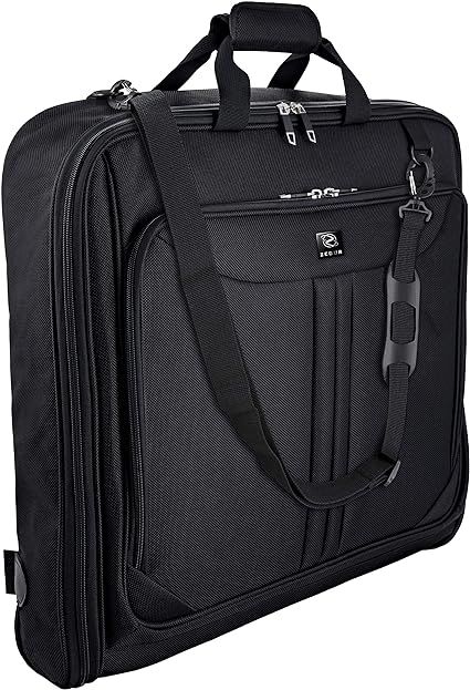 ZEGUR Suit Carry On Garment Bag for Travel & Business Trips With Shoulder Strap (Black) | Amazon (US)