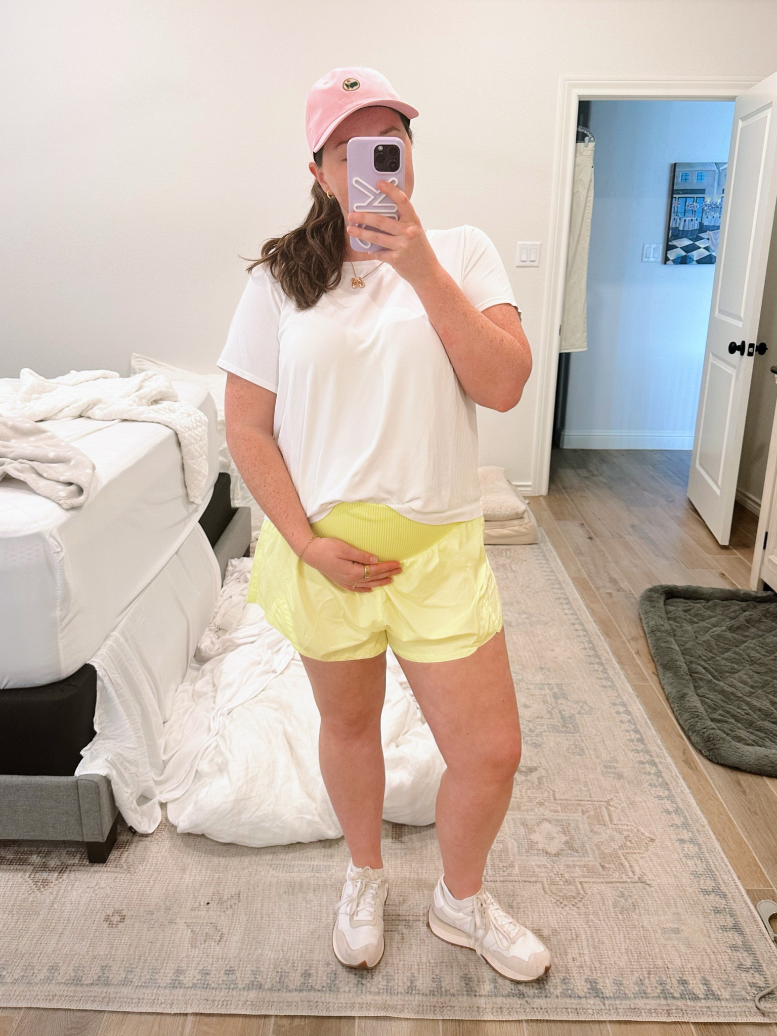 loving these shorts during this pregnancy & previously postpartum! They really suck in the belly! 
size: large 