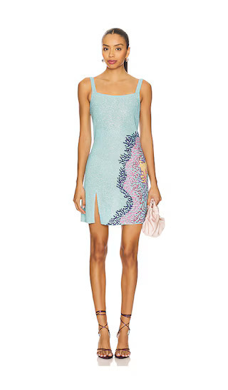 Oceanus Adeline Reef Beaded Mini Dress in Blue. Size M. Also in L. | Revolve Clothing (Global)