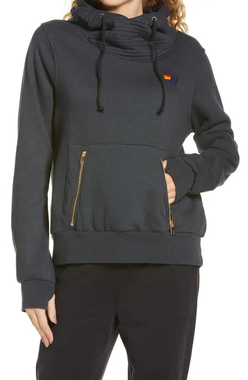 Aviator Nation Ninja Hoodie in Charcoal at Nordstrom, Size Small | Nordstrom
