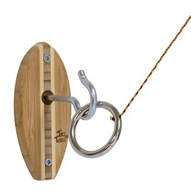 Tiki Toss Hook And Ring Toss Game Short Board Edition - 100% Bamboo Party Game For Indoor or Outd... | Walmart (US)