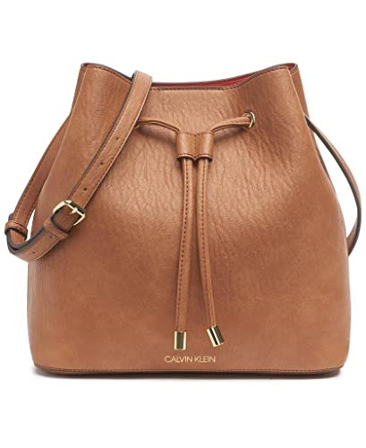 Calvin Klein Gabrianna Novelty Bucket Shoulder Bag, Caramel | Amazon (US)