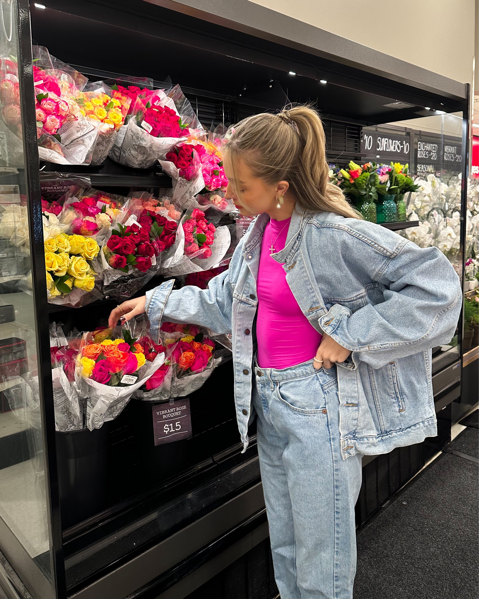 cutesy & simple Valentine’s Day outfit 💝🌸🤍 cas run to target to get some flowers :) neon pink tshirt is from Skims + trucker jacket and jeans are Levi’s 🫶🏻🫶🏻 make sure to checkout skims valentine’s day sale happening rn !! #valentinesday #vday #pink #levis #sale

#LTKGiftGuide #LTKMostLoved #LTKSeasonal