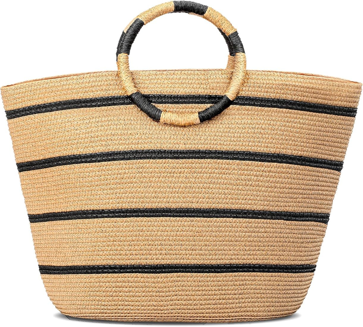 Beach Bags for Women Straw Tote Bag Summer Beach Bag Large Woven Straw Bag for Beach Vacation Hol... | Amazon (US)
