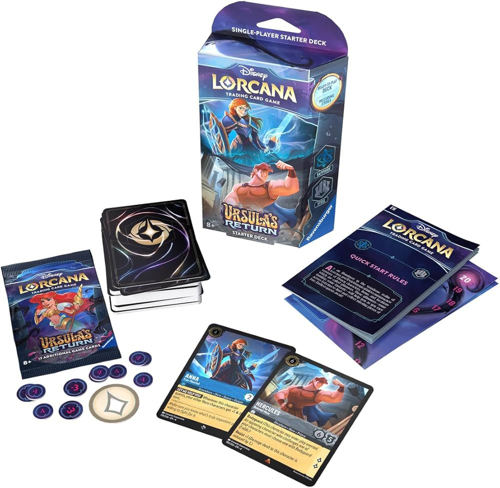 Ravensburger Disney Lorcana TCG: Ursula's Return - Sapphire & Steel Single-Player Starter Deck | ... | Amazon (US)