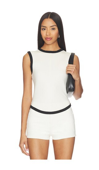 The Line by K Martine Tank Top in Cream,Black. - size L | Revolve Clothing (Global)