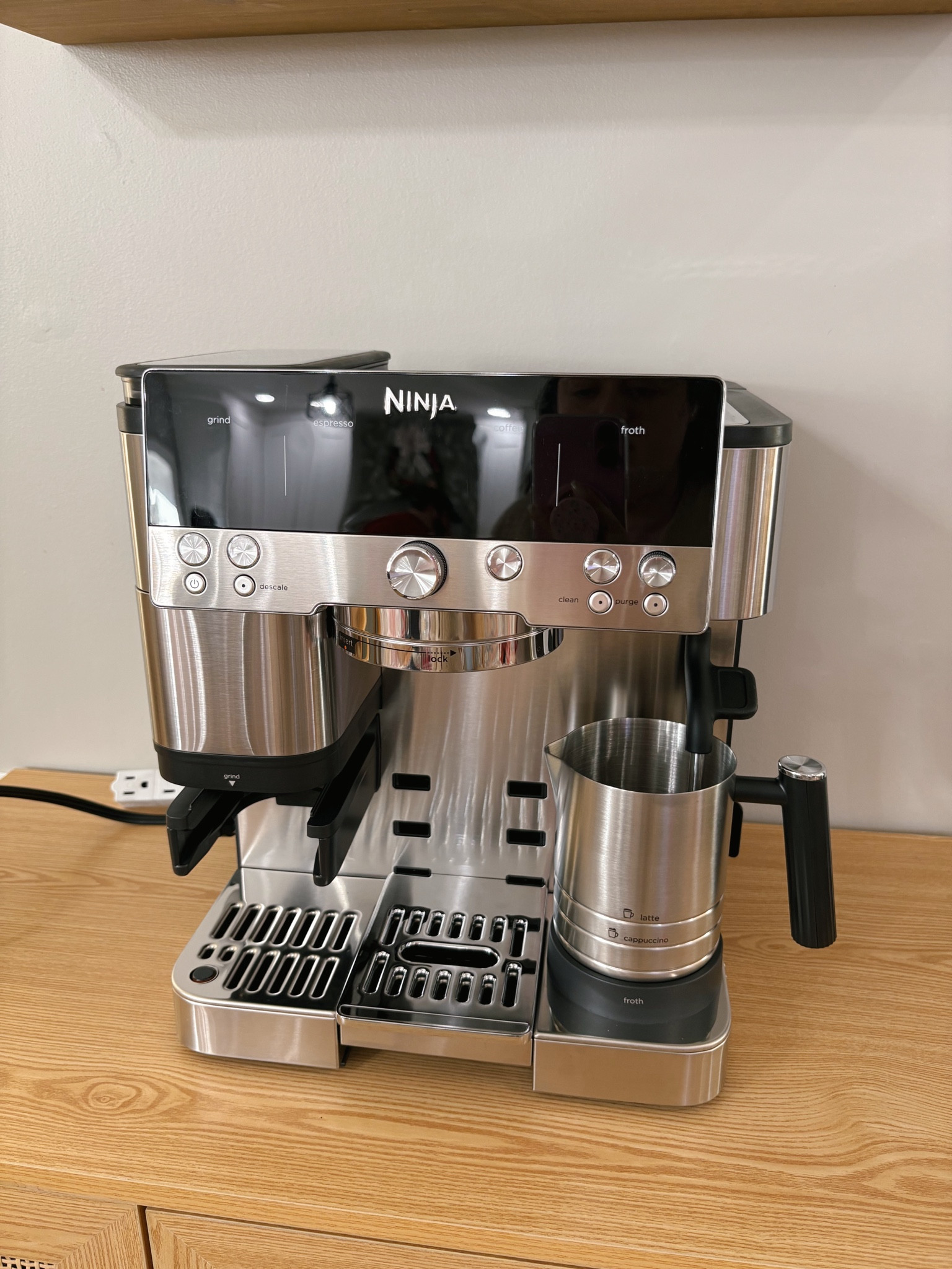 Huge coffee bar upgrade!☕️ We are loving it so far! Now I just need to style the shelves above. #coffeebar #ninjaluxecafé #ninjaluxecafe #ninjaluxecafeunboxing #espressomachineunboxing #espressomachine 

#LTKHome #LTKHoliday