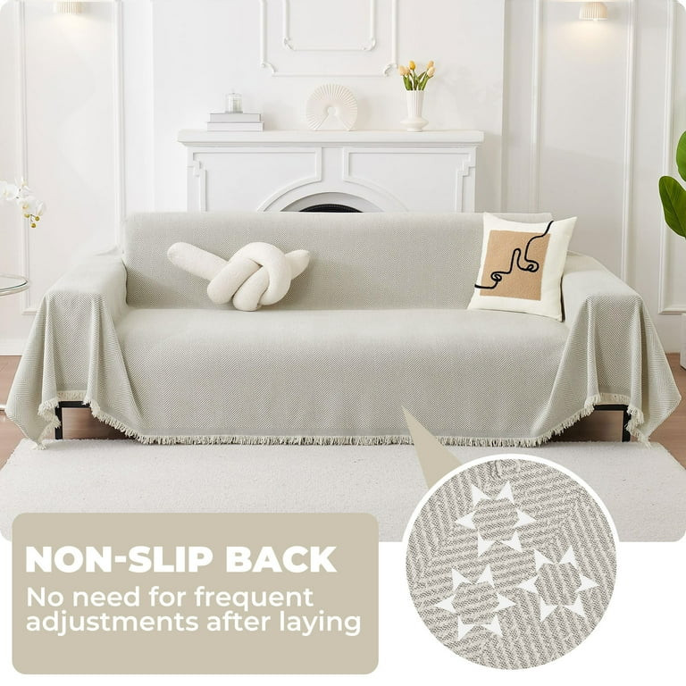 Sanmadrola Sofa Cover Non Slip Couch Cover for 3 Cushion Couch Machine Washable Furniture Protect... | Walmart (US)