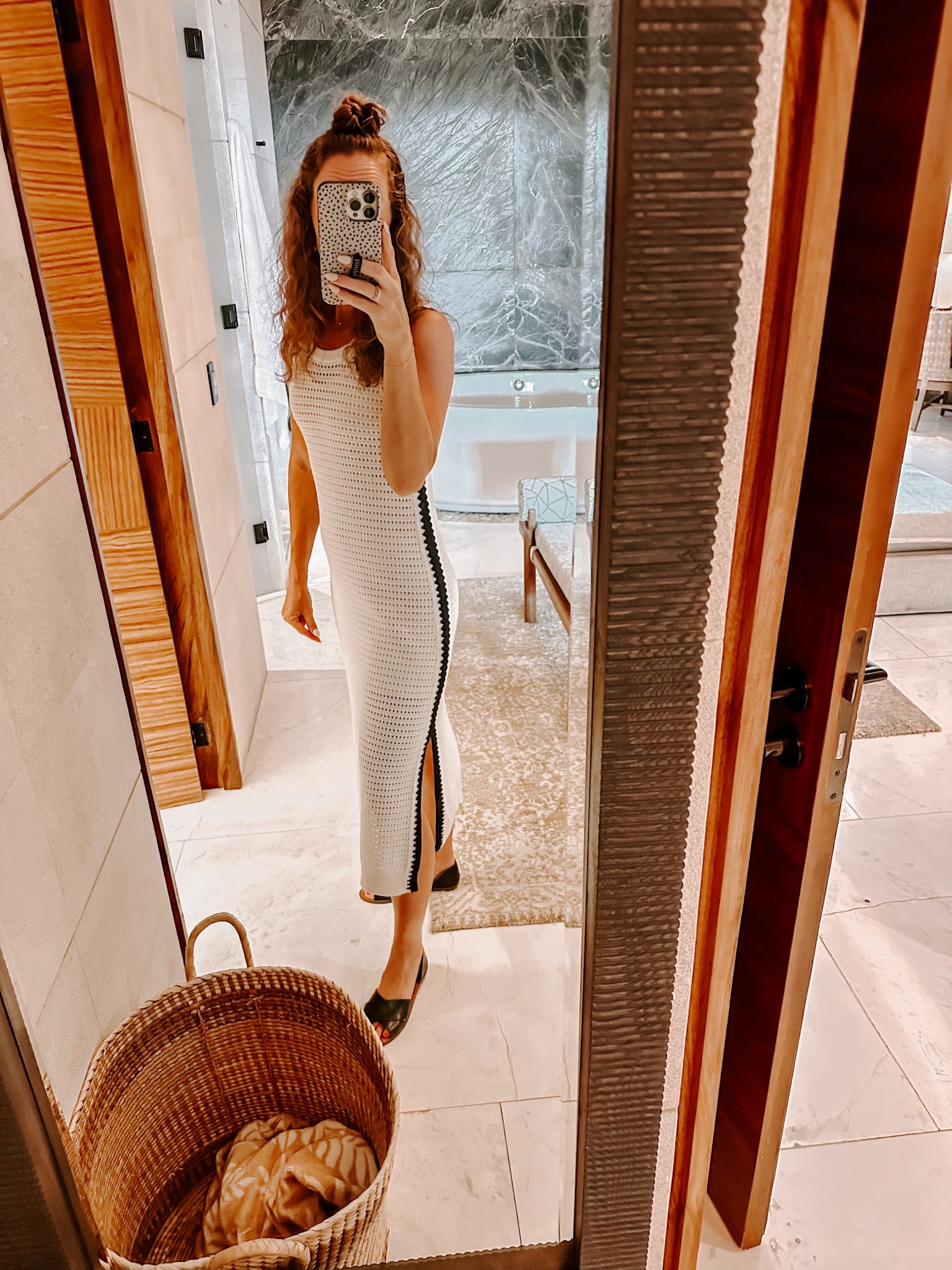 Greta dress for vacation. Lined + breathable so worked great in super humid temps.