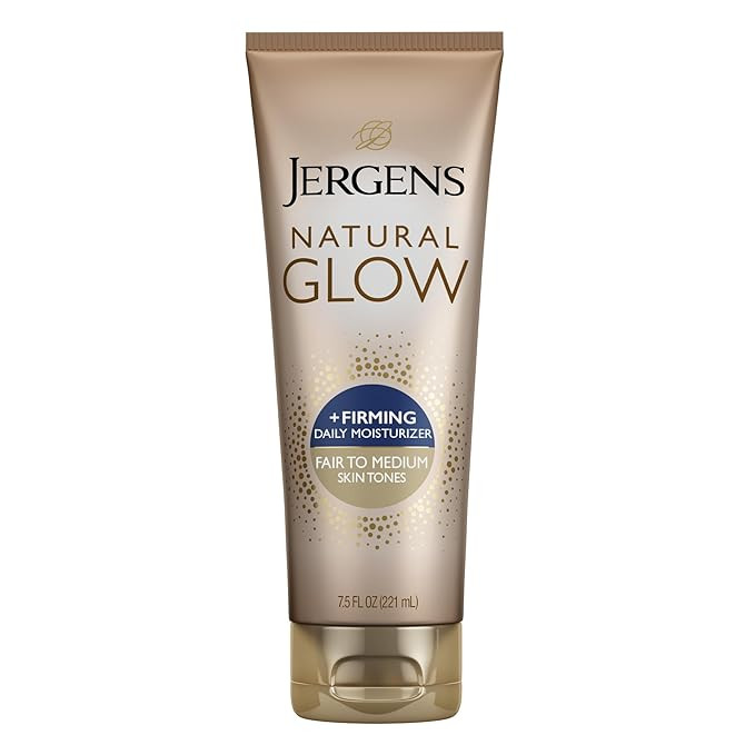Jergens Natural Glow +Firming Self Tanner Body Lotion, Fair to Medium Skin Tone, Sunless Tanning ... | Amazon (US)