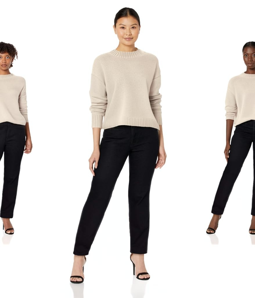 BTFBM Sweaters for Women 2025 Casual Crewneck Long Sleeve Loose Ribbed Knit Pullover Sweater Wint... | Amazon (US)