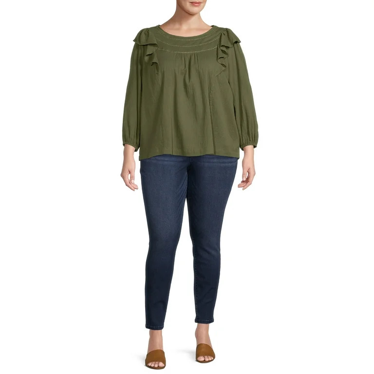 Terra & Sky Women's Plus Size Skinny Jeans | Walmart (US)