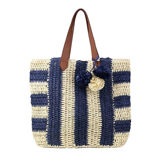 Olivia Miller Pippy Multi Striped Straw Tote Bag - JCPenney | JCPenney