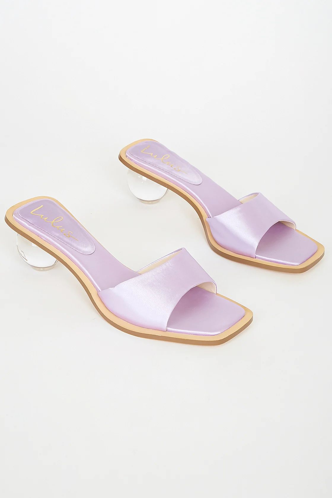Skye Lilac Satin High Heel Sandals | Lulus (US)