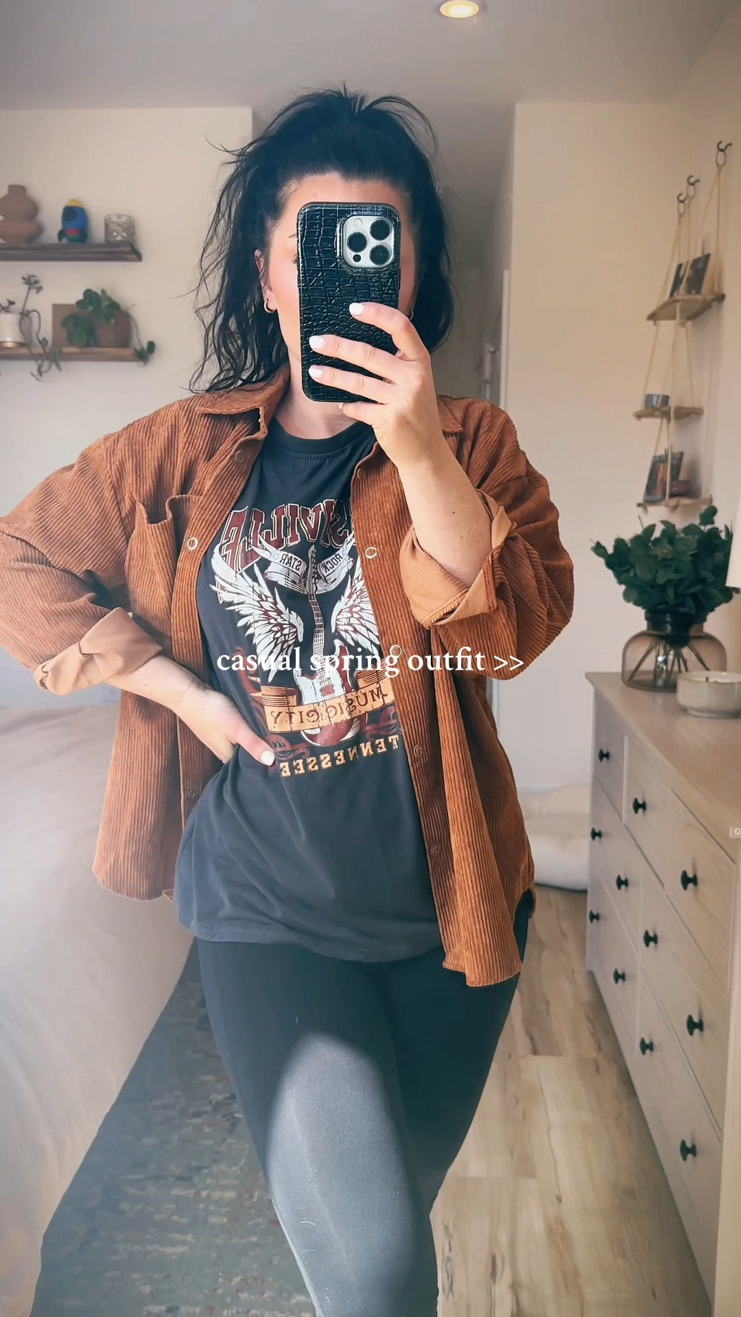 Spring outfit- casual spring- corduroy button up - tshirt- leggings -amazon finds

#LTKSeasonal #LTKstyletip #LTKfindsunder50