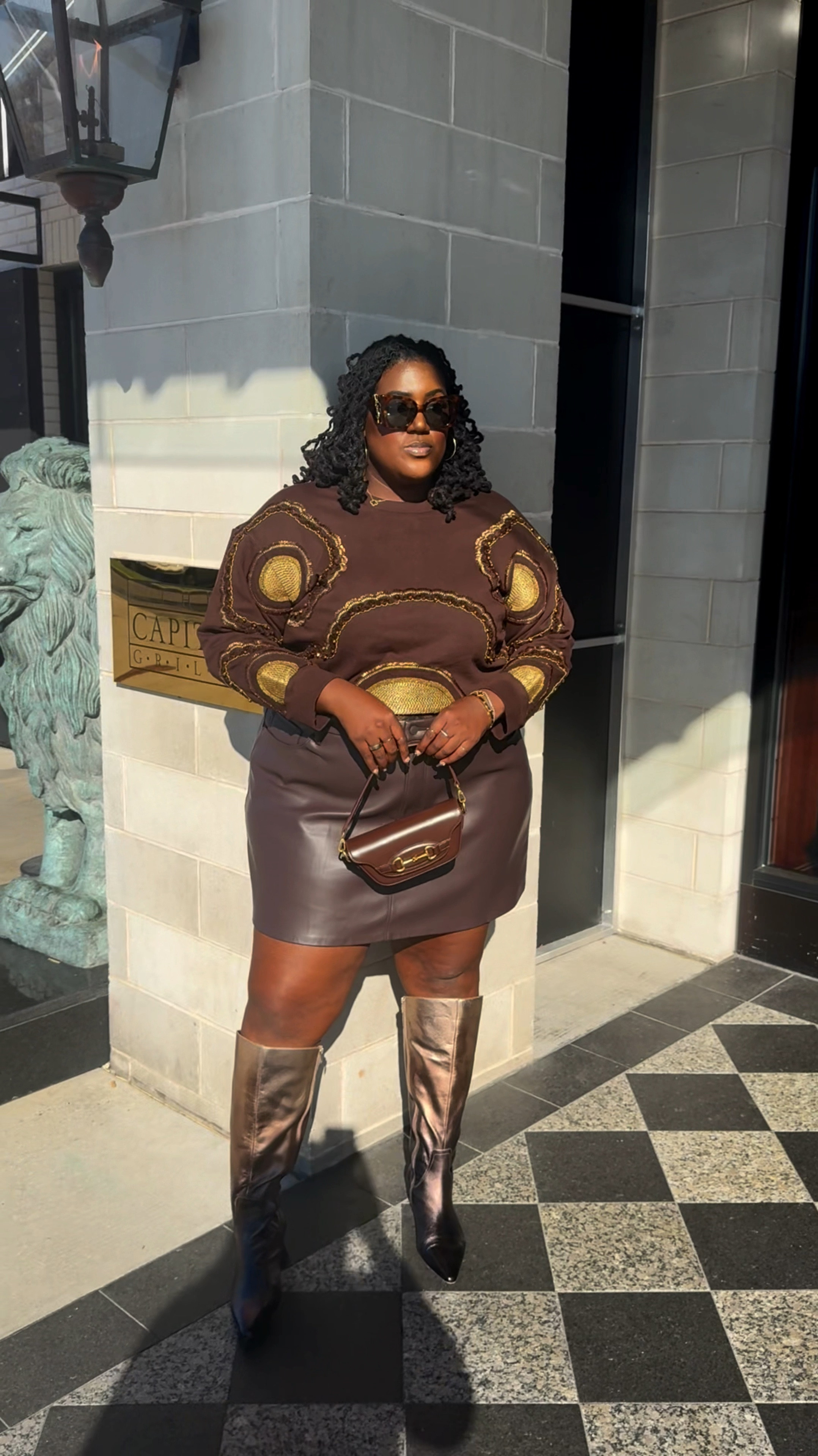 gold and brown around town 💎 

#LTKPlusSize #LTKShoeCrush #LTKSeasonal