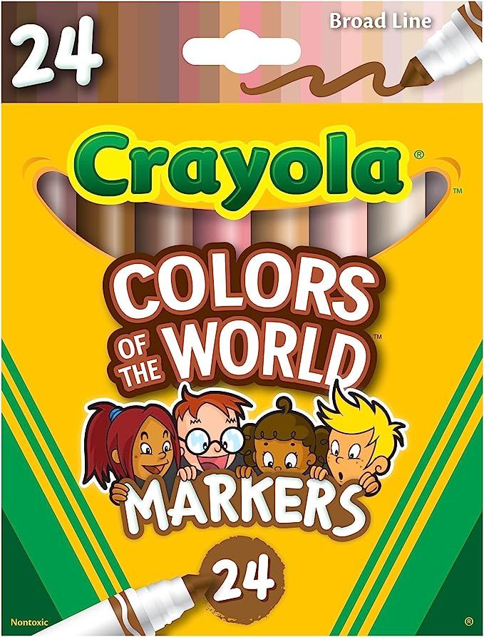 Crayola Colors of The World Markers, Skin Tone Markers, Classroom Supplies, Gift for Kids, 24 Cou... | Amazon (US)