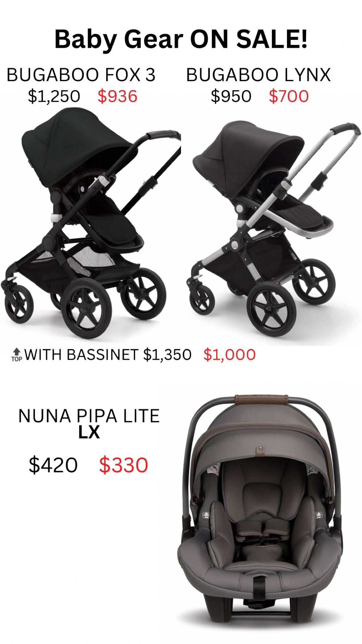 Nuna pipa cheap lite lx sale