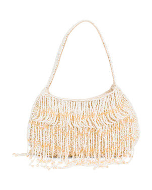 Cookies And Cream Beaded Fringe Shoulder Bag | Handbags | Marshalls | Marshalls