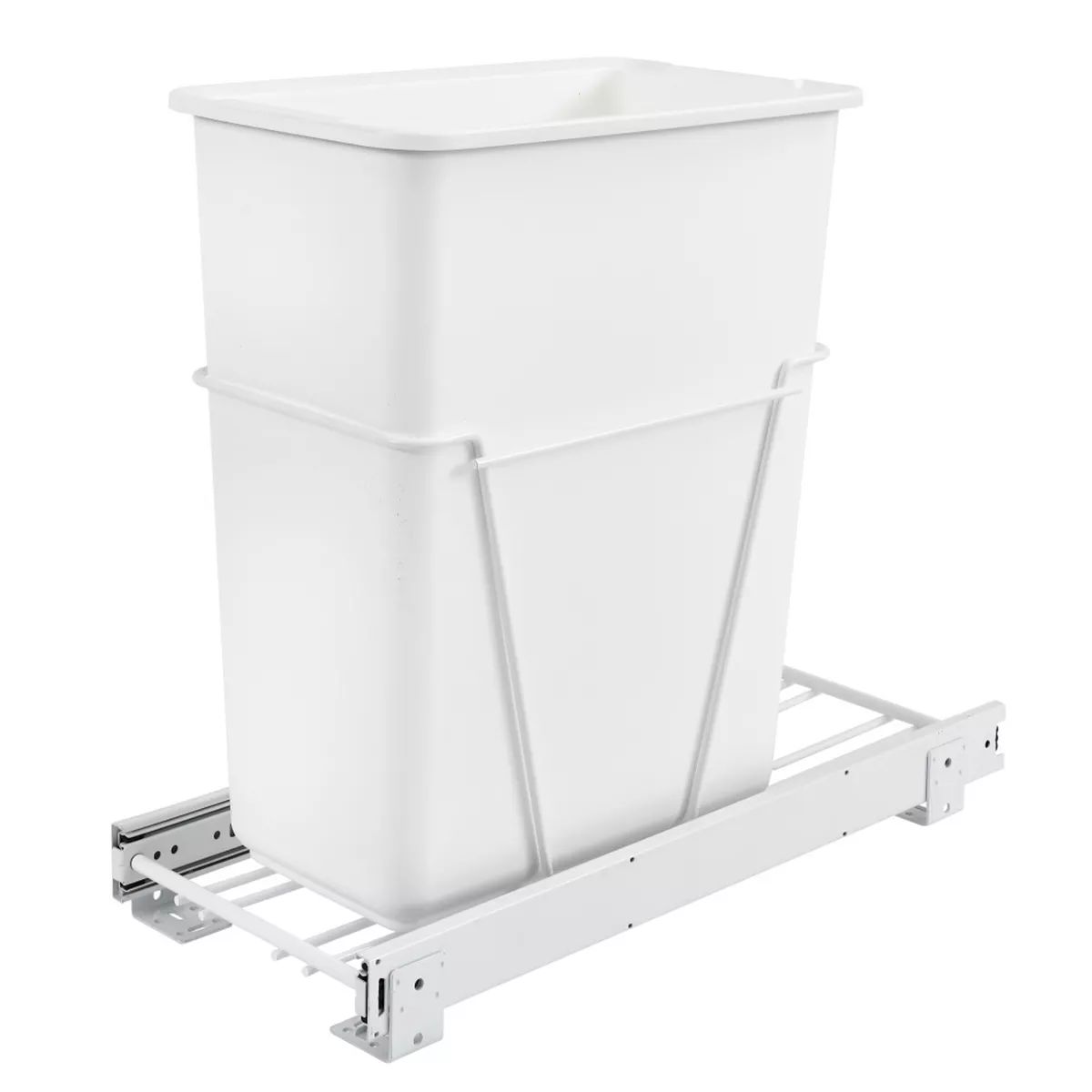 Rev-A-Shelf Single Pull-Out Trash Can for Bottom Mount Kitchen Cabinets 30 Qt Wire Construction w... | Target