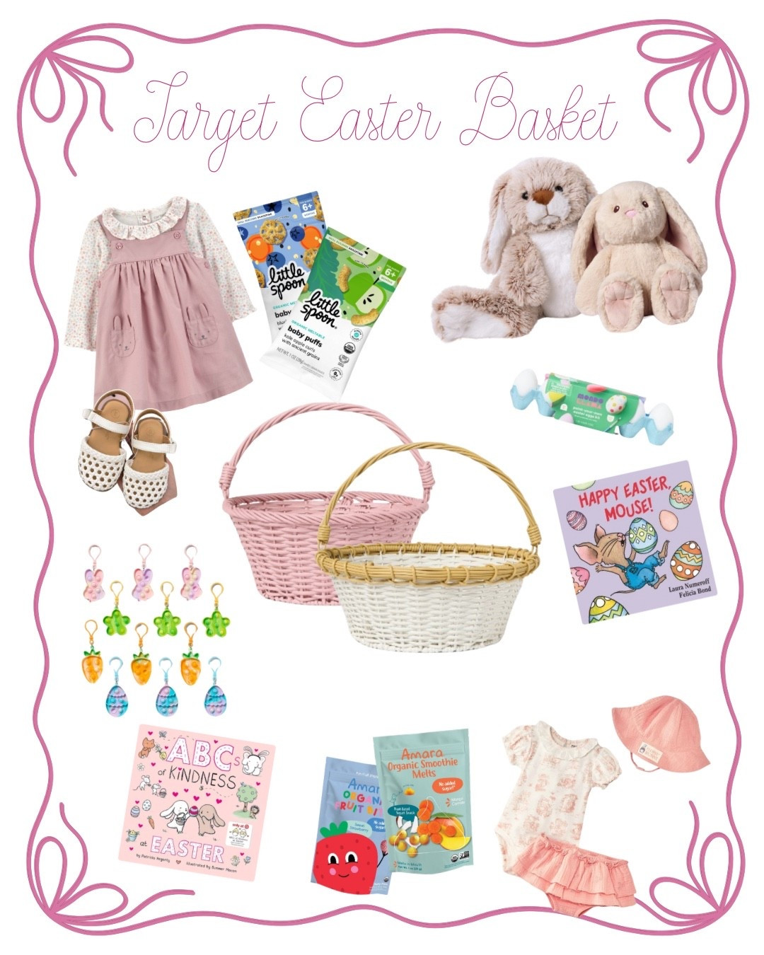 Target toddler Easter basket ideas for toddler girls 🐰
Soft spring outfits, sweet books, plush favorites, and practical little treats all from Target.

#LTKSeasonal #LTKmomlife #LTKKids