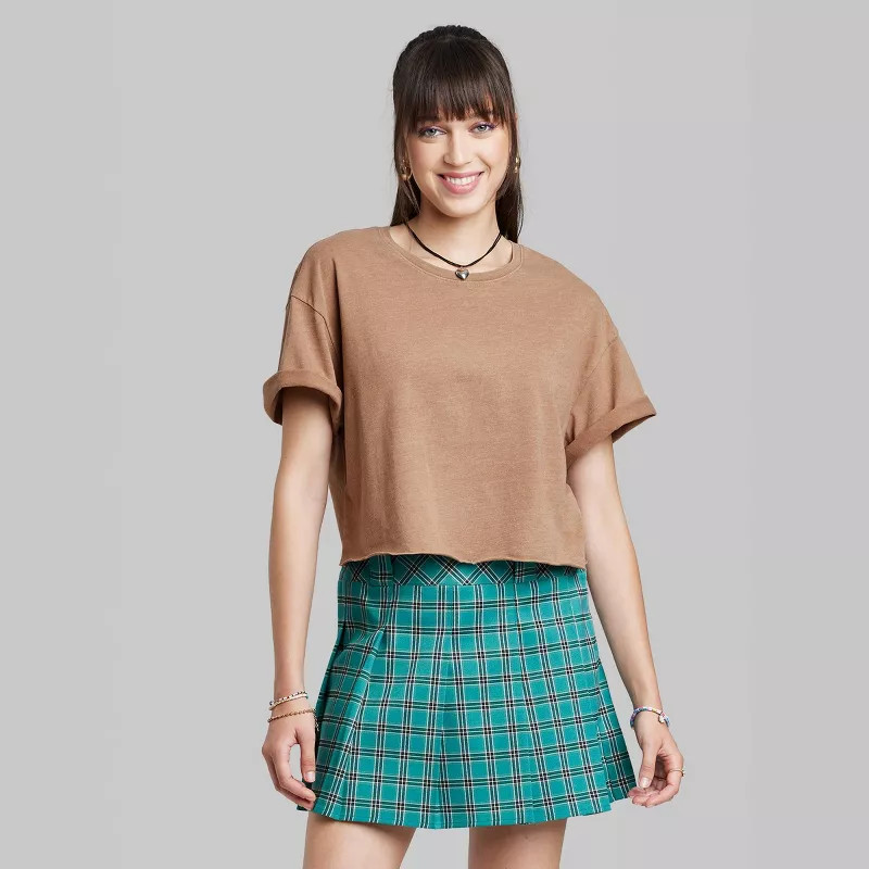 Women's Short Sleeve Cropped T-Shirt - Wild Fable™ | Target