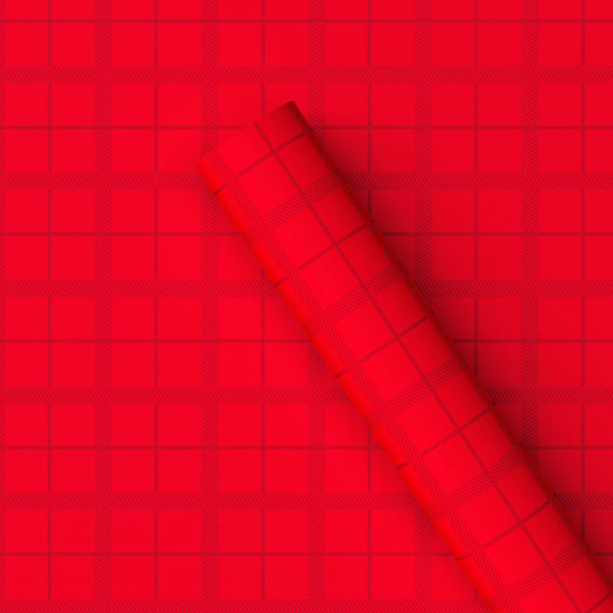 25 sq ft Metallic Plaid Christmas Gift Wrap Red - Wondershop™ | Target