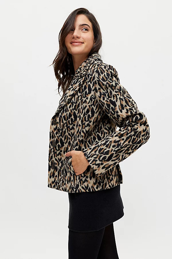 UO Terrie Leopard Blazer | Urban Outfitters (US and RoW)
