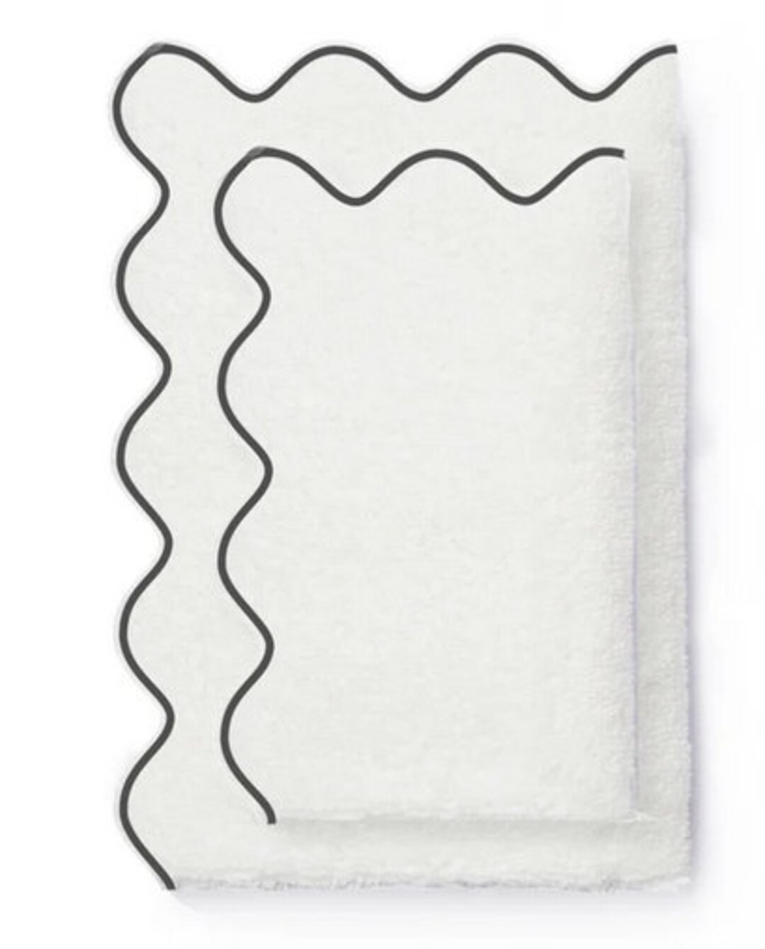 Scalloped Embroidery Line Cotton Bath Towels set of 1 600 - Etsy | Etsy (US)