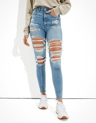 AE Ne(x)t Level Ripped Highest Waist Jegging | American Eagle Outfitters (US & CA)