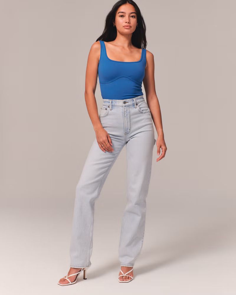 Women's Ultra High Rise 90s Straight Carpenter Jean | Women's Clearance | Abercrombie.com | Abercrombie & Fitch (US)
