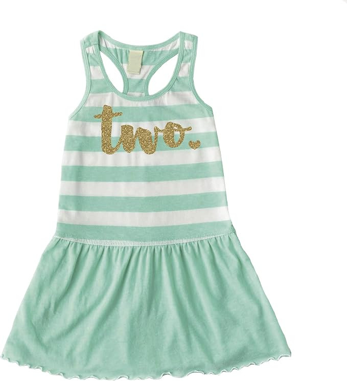Bump and Beyond Designs Second Birthday Outfit Girl Two Year Old 2nd Birthday Summer Dress | Amazon (US)