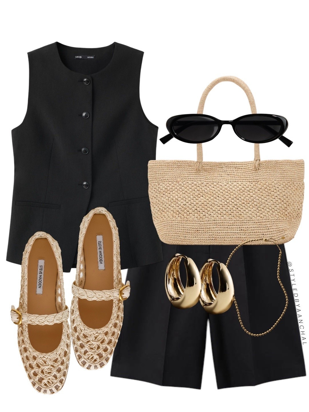 Black vest and shorts outfit for summer



Black vest
Black shirts
Mango
Hm
Raffia bag
Raffia ballet flats

#LTKsummer #LTKstyletip #LTKmodest
