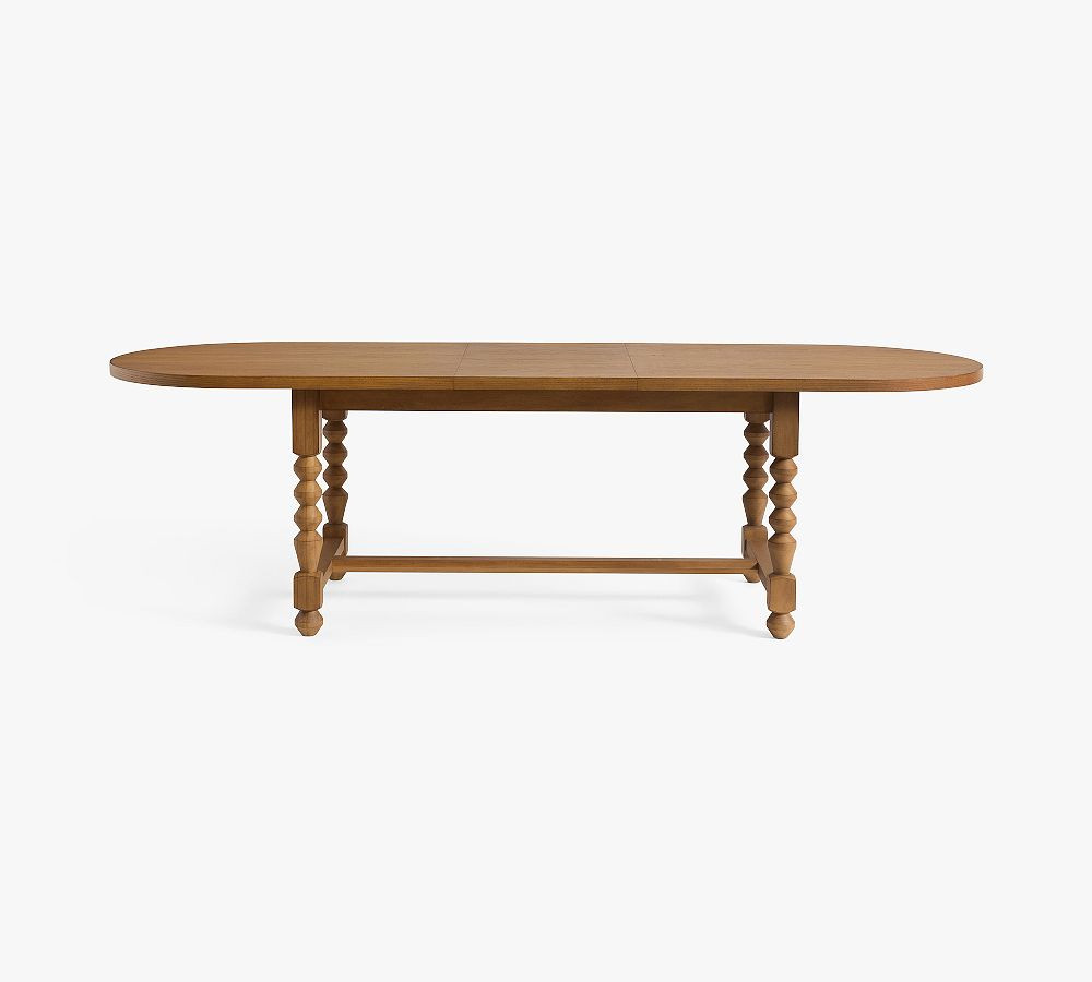 Chris Loves Julia Stacked Ball Extendable Dining Table (83"-103") | Pottery Barn (US)