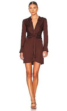 Steve Madden Tie Curious Mini Dress in Chicory Coffee from Revolve.com | Revolve Clothing (Global)