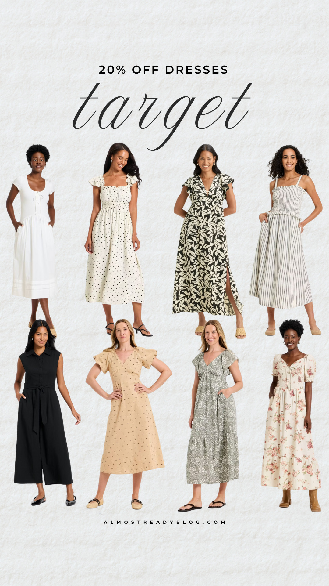 Target 20% off dresses & jumpsuits, spring dress, floral dress, white dress, midi dress, jumpsuit, vacation dress, summer dress, amanda west, almost ready blog 

 

#LTKSaleAlert
