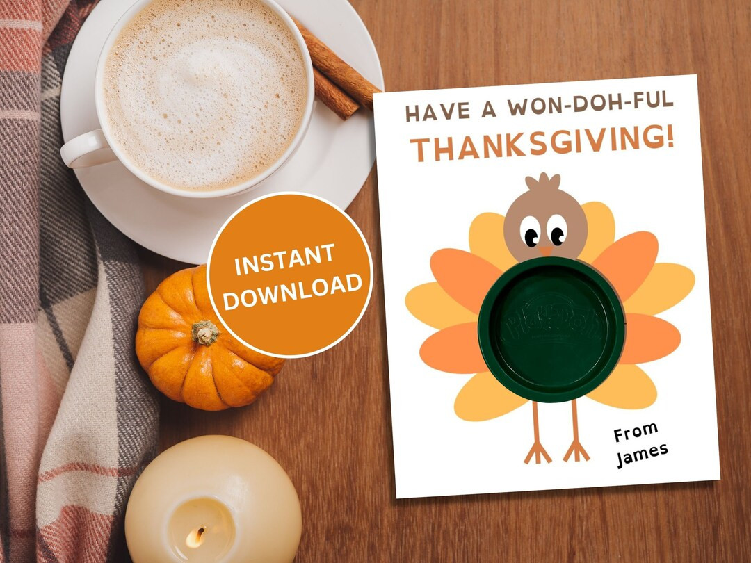 Thanksgiving Play Doh Cards Fall Playdoh Printable Kids - Etsy | Etsy (US)