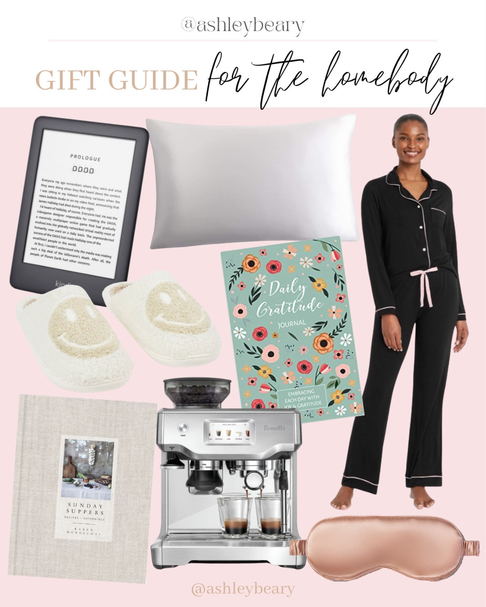 Gift guide for the comfy cozy homebody in your life! 

Pajamas 
Slippers 
Book 

#LTKSeasonal #LTKGiftGuide #LTKHoliday