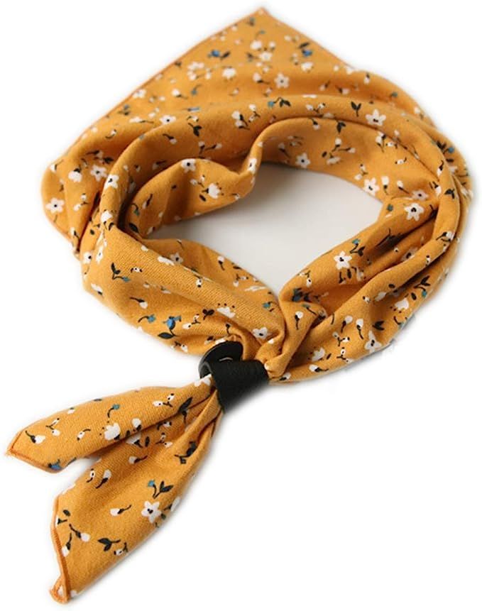 24''× 24'' Cotton Neckerchief for Men, Multicolored Patterned Scarf with Buckle | Amazon (US)