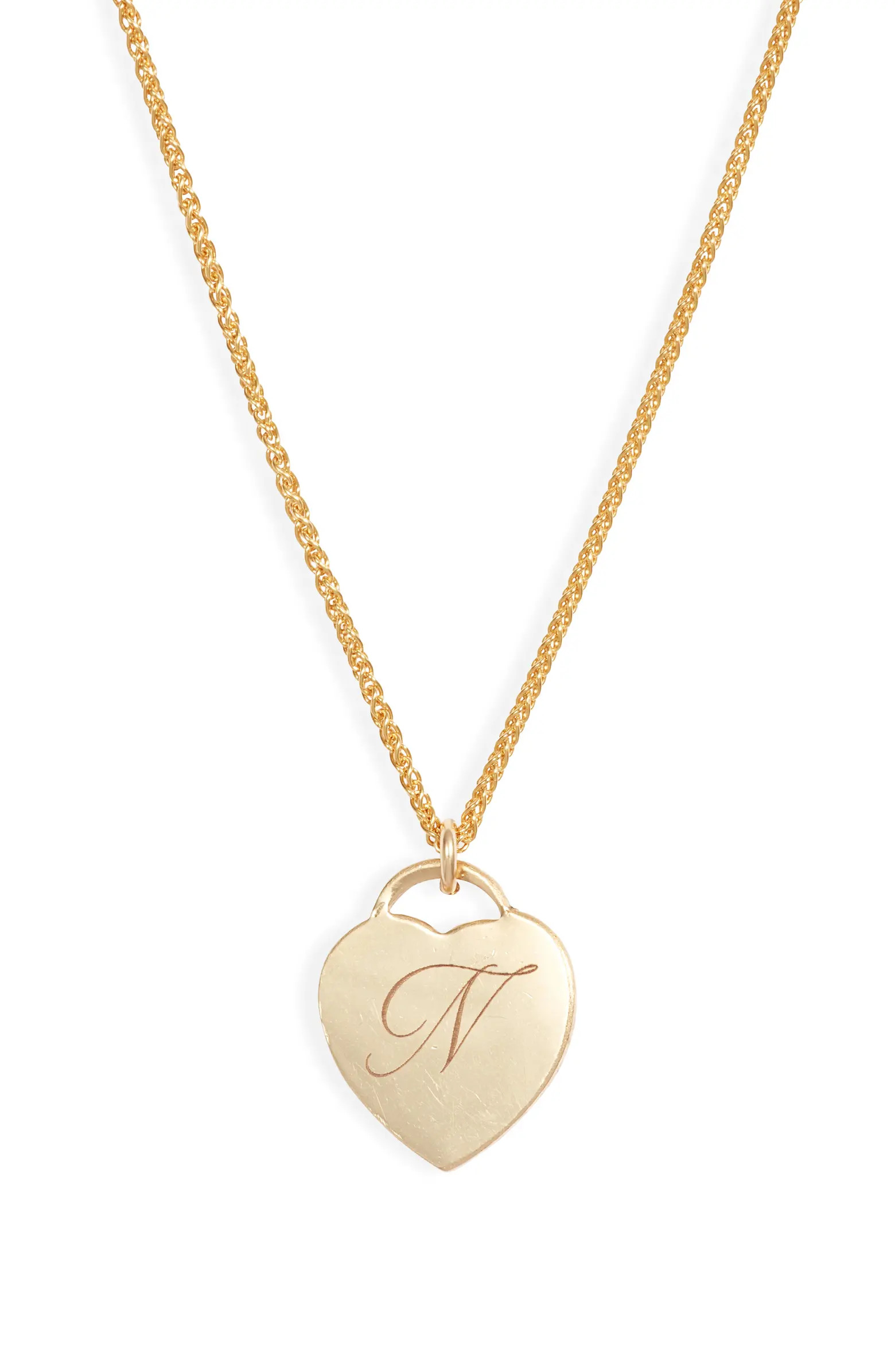 Alice Initial Heart Pendant Necklace | Nordstrom