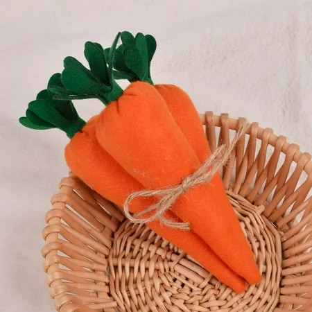Yamaler 3Pcs/Set Vivid Carrot Shape Fabric Art Decor Cute Festive Touch Fabric Fabric Toy Decor for  | Walmart (US)