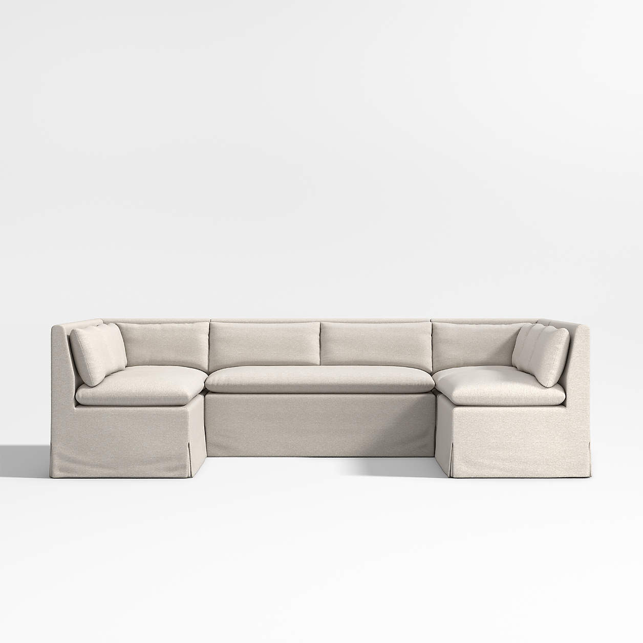 Belmar Single Slipcovered Dining Banquette with Performance Fabric + Reviews | Crate & Barrel | Crate & Barrel